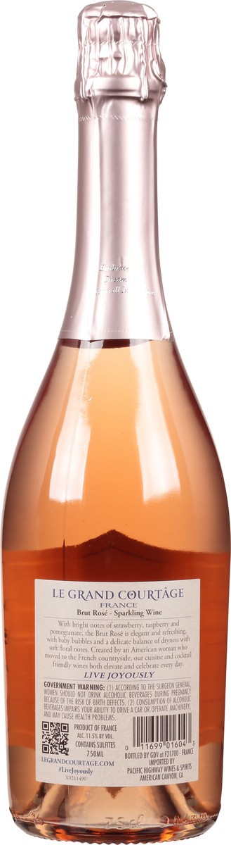 slide 2 of 9, Le Grand Courtage Brut Rose Sparkling Blend, 750 ml, 750 ml