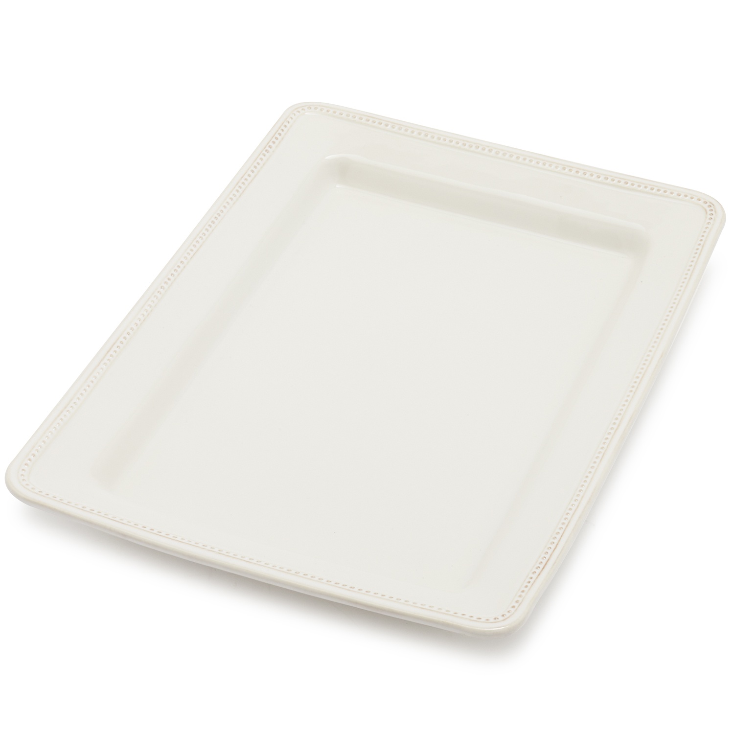 slide 1 of 1, Sur La Table Pearl Stoneware Serve Platter, 1 ct