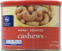 slide 1 of 1, Kroger Honey Roasted Cashews, 9.5 oz