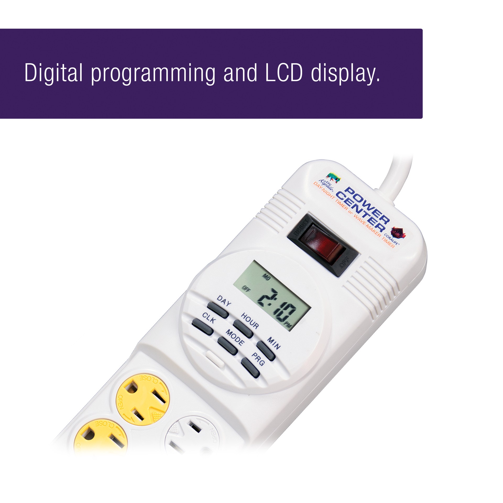 slide 4 of 10, Coralife Digital Power Center 24/7 Digital Timer, Up to 1875 amps, 1 ct