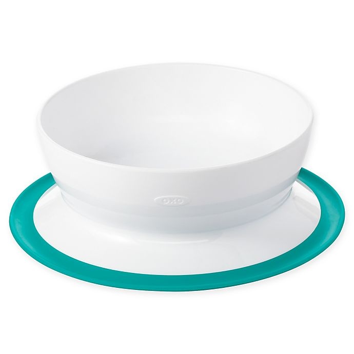 slide 1 of 8, OXO Tot Stick & Stay Bowl - Teal, 1 ct