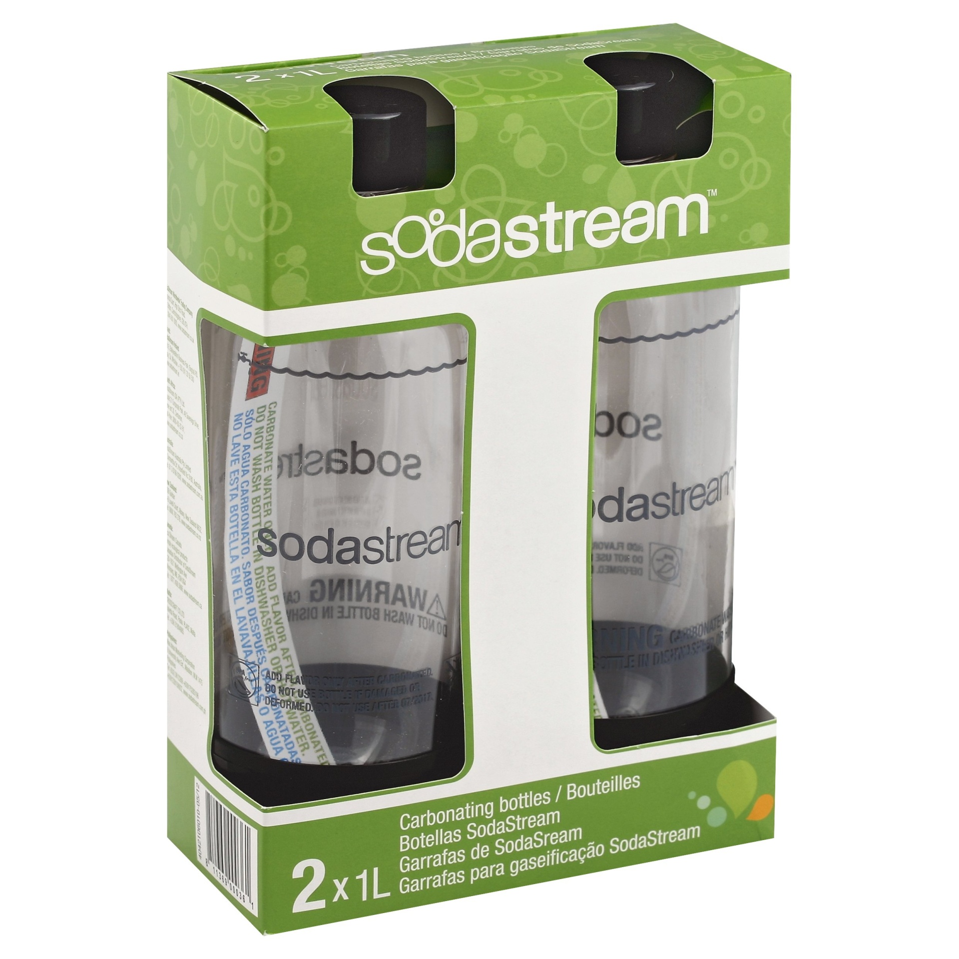 slide 1 of 5, SodaStream Carbonating Bottles - Black, 2 ct