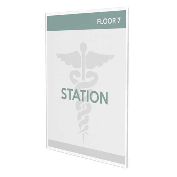 slide 1 of 10, Deflect-O Cubicle Sign Holder, Clear, 1 ct