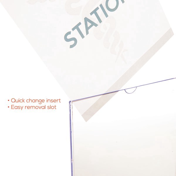 slide 10 of 10, Deflect-O Cubicle Sign Holder, Clear, 1 ct