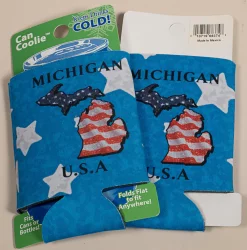 Penrod/Hiawatha MI USA Flag Pocket Coolie
