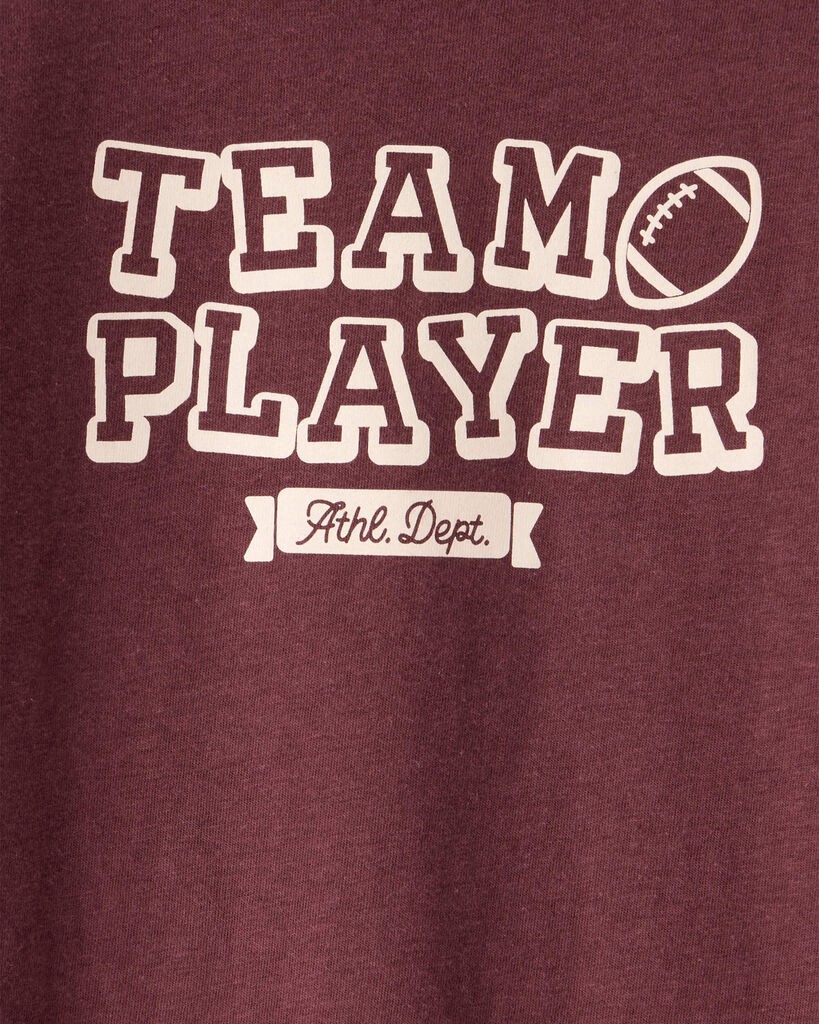 slide 2 of 2, Oshkosh Toddler Boy Team Player Football Short-Sleeve Graphic Tee - Maroon Maroon 3T, 1 ct