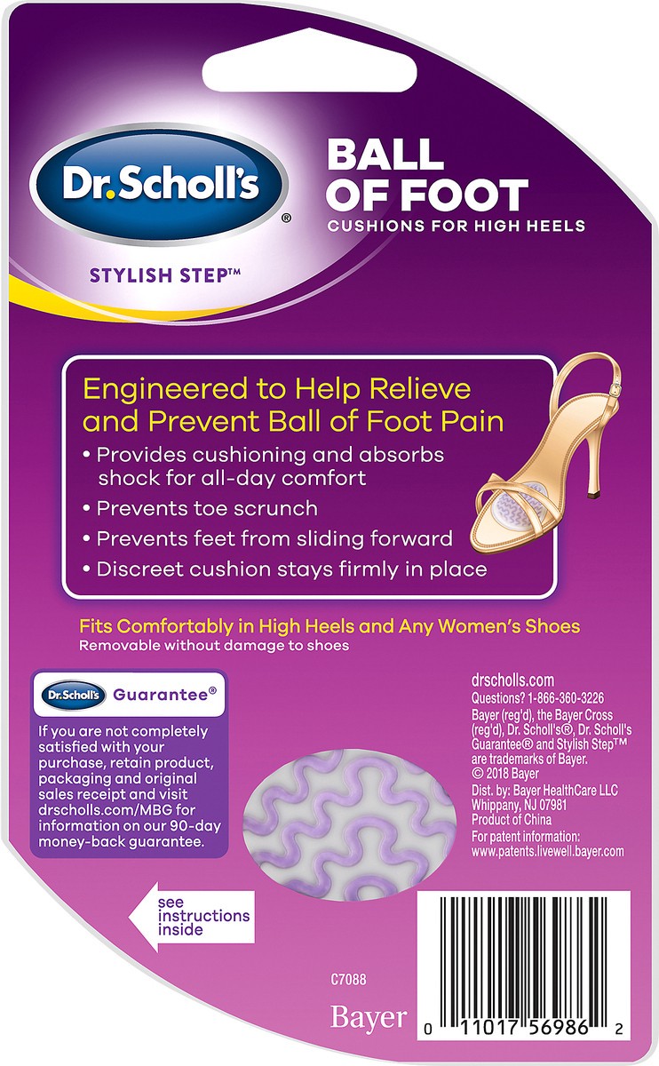 slide 2 of 3, Dr. Scholl's For High Heels Ball of Foot Cushions 1 ea, 1 pair