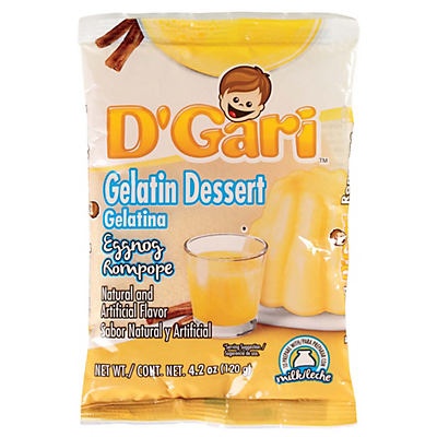 slide 1 of 1, D'Gari Eggnog Gelatin Dessert Mix, 4.2 oz