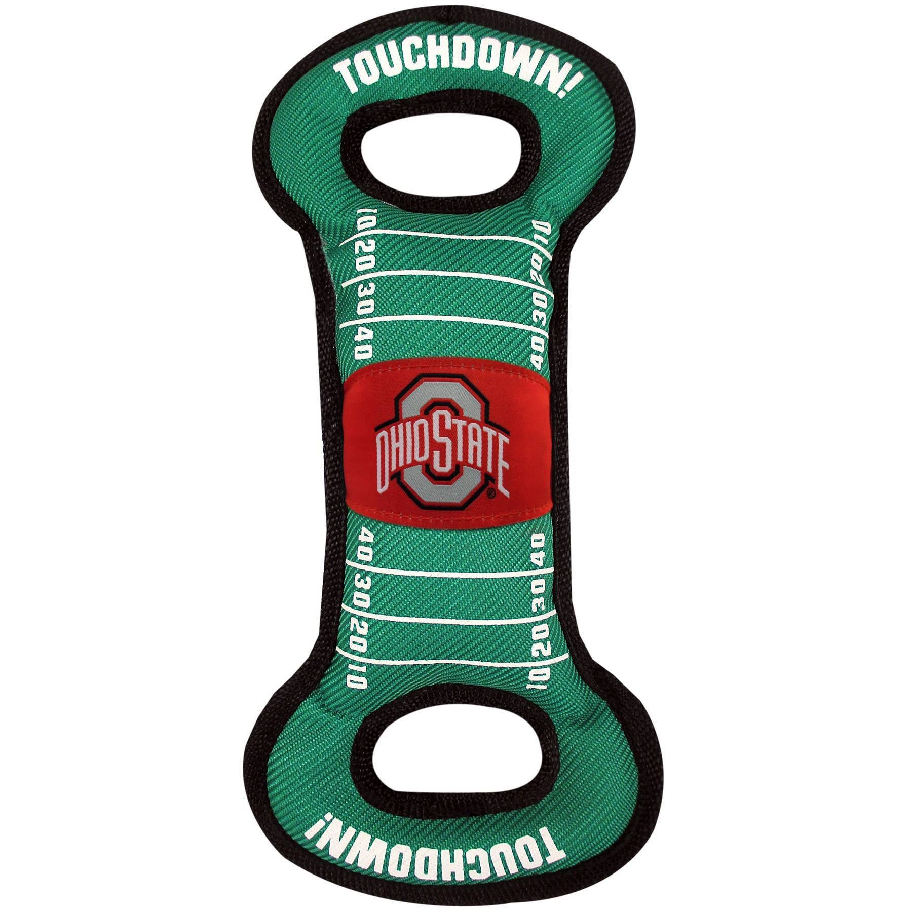 slide 1 of 4, NCAA Ohio State Buckeyes Field Dog Toy, One Size