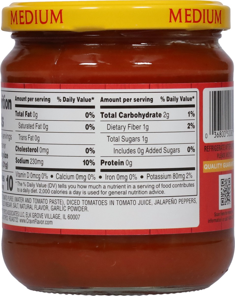 slide 8 of 9, Crav'n Flavor Medium Thick & Chunky Salsa 15.5 oz, 15.5 oz