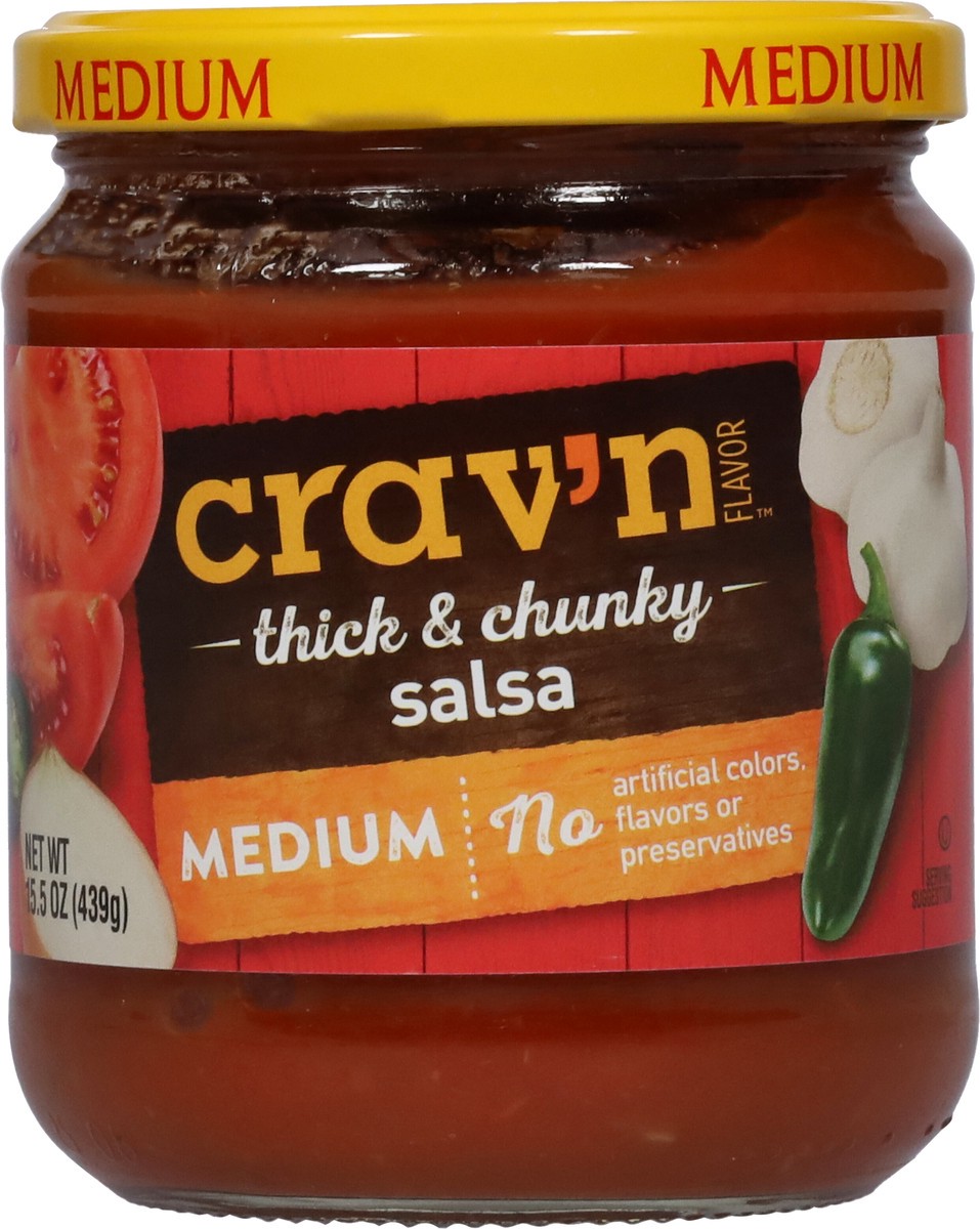 slide 6 of 9, Crav'n Flavor Medium Thick & Chunky Salsa 15.5 oz, 15.5 oz