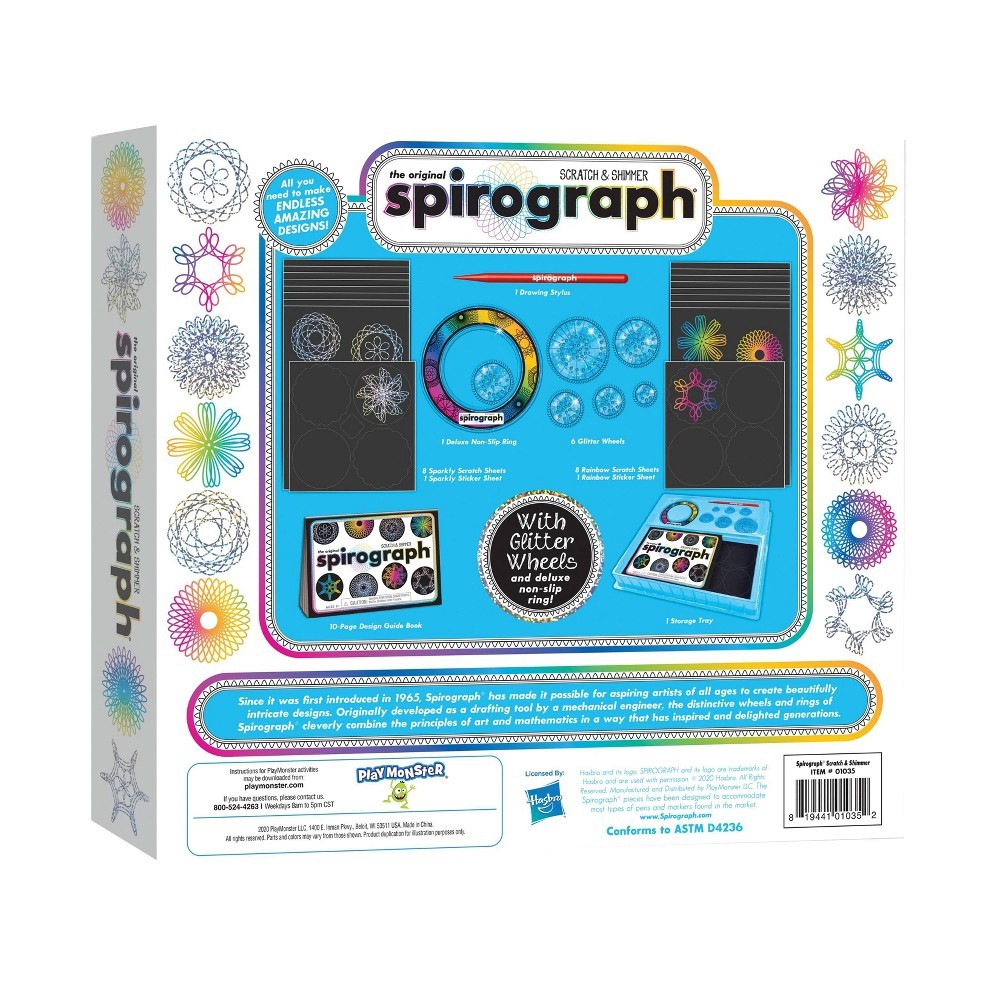 slide 2 of 6, PlayMonster The Original Spirograph Scratch & Shimmer, 1 ct