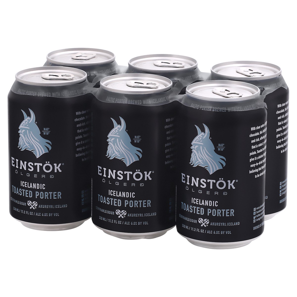 slide 3 of 9, Einstok Olgerd Icelandic Toasted Porter Beer 6-330 ml Cans, 6 ct
