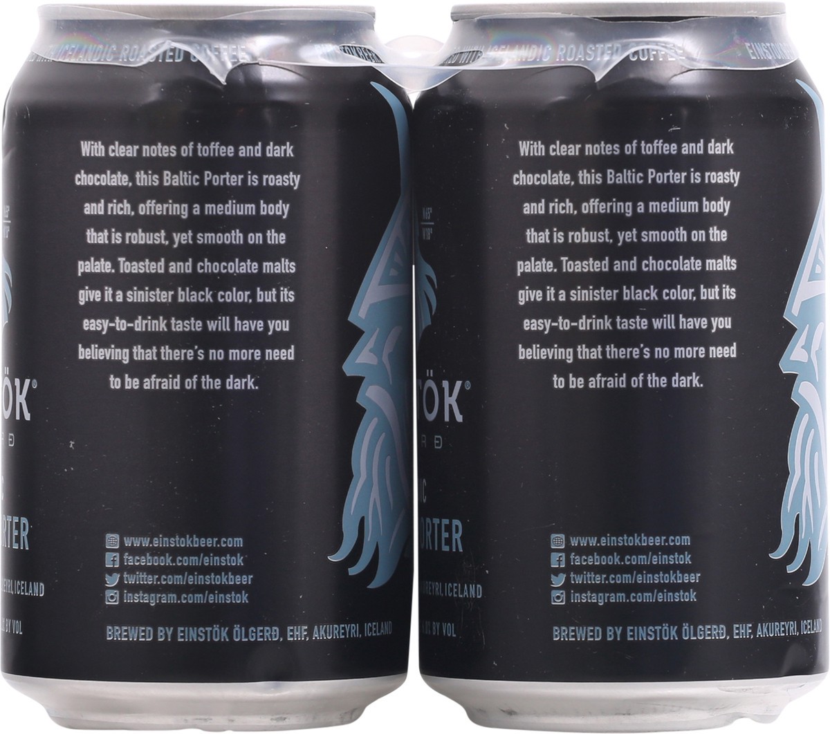 slide 7 of 9, Einstok Olgerd Icelandic Toasted Porter Beer 6-330 ml Cans, 6 ct