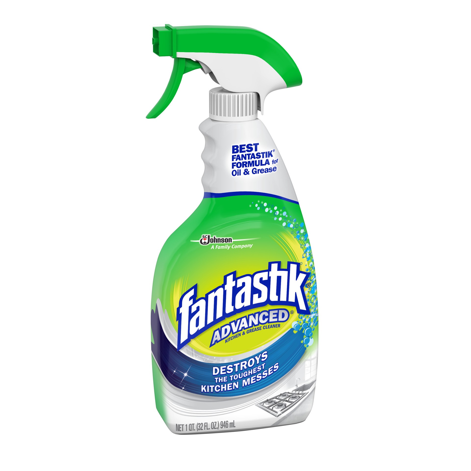 slide 3 of 4, Fantastik Advanced Kitchen & Grease Cleaner, 32 FL OZ, 32 oz