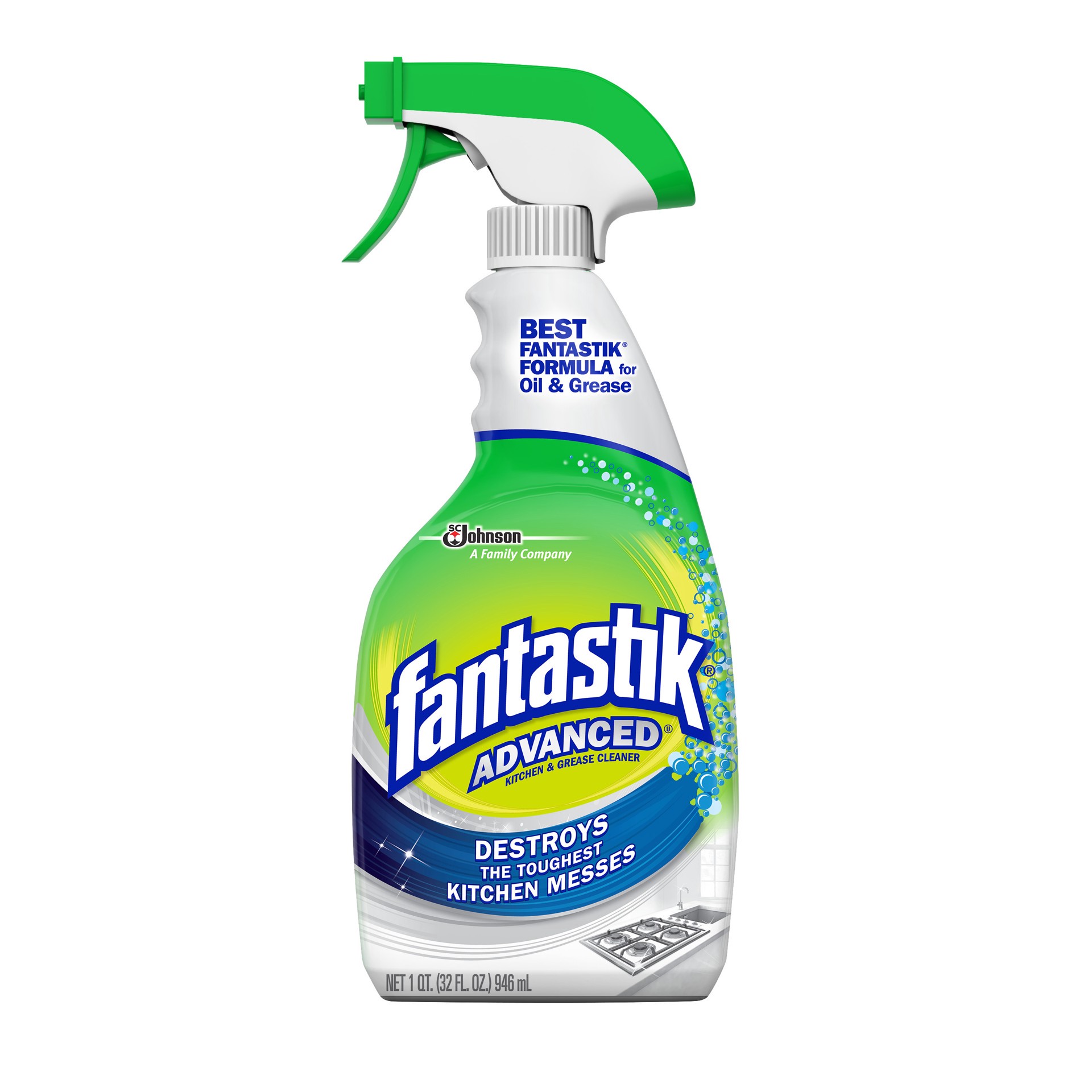 slide 1 of 4, Fantastik Advanced Kitchen & Grease Cleaner, 32 FL OZ, 32 oz