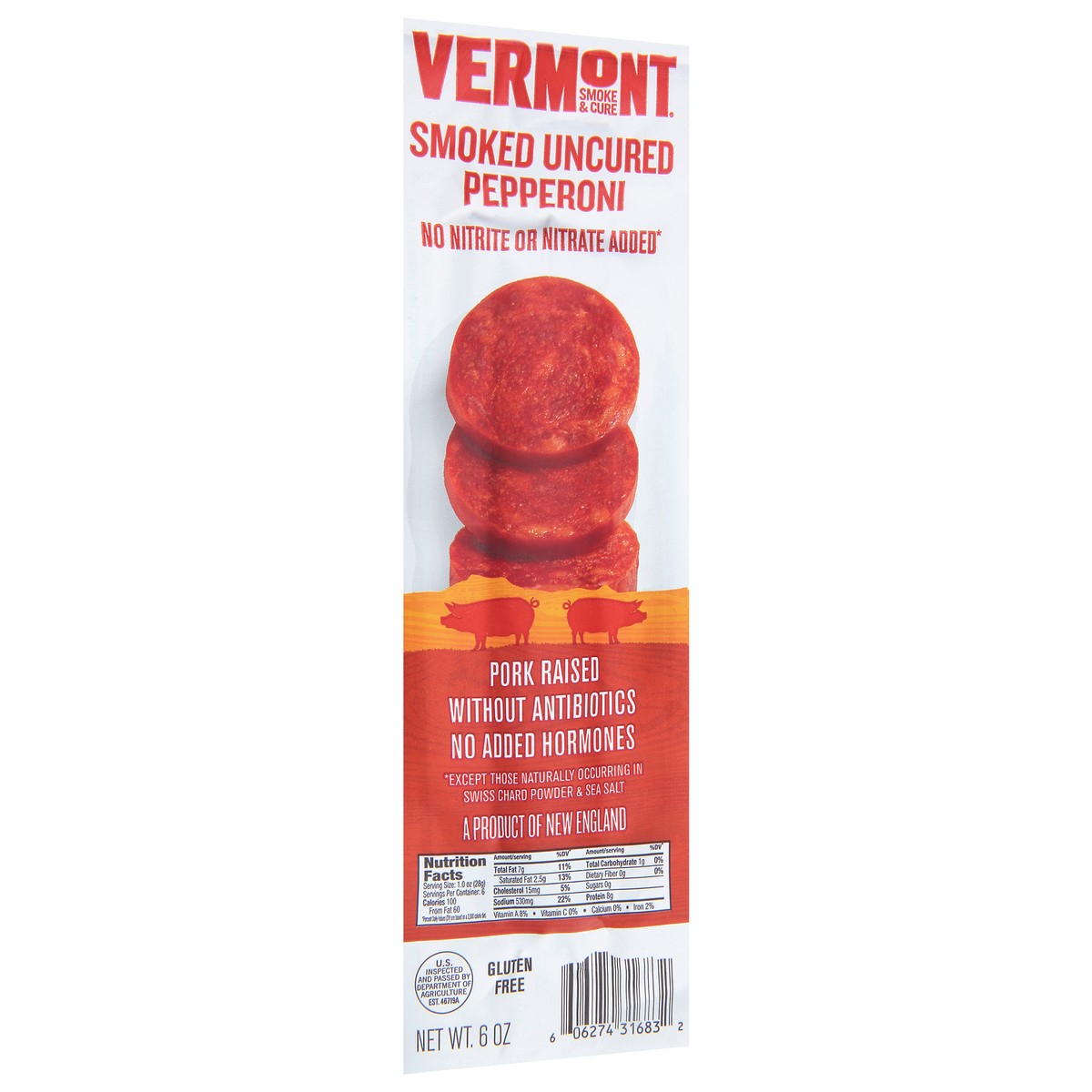 slide 4 of 9, Vermont Smoke & Cure Smoked Uncured Pepperoni 6 oz, 6 oz