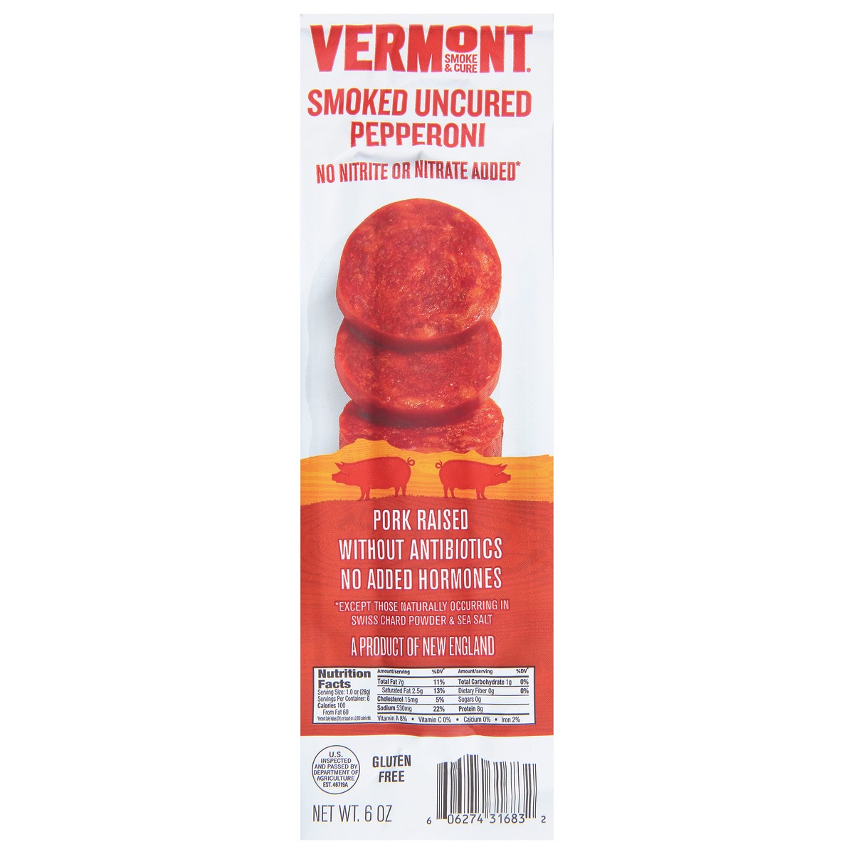 slide 1 of 9, Vermont Smoke & Cure Smoked Uncured Pepperoni 6 oz, 6 oz