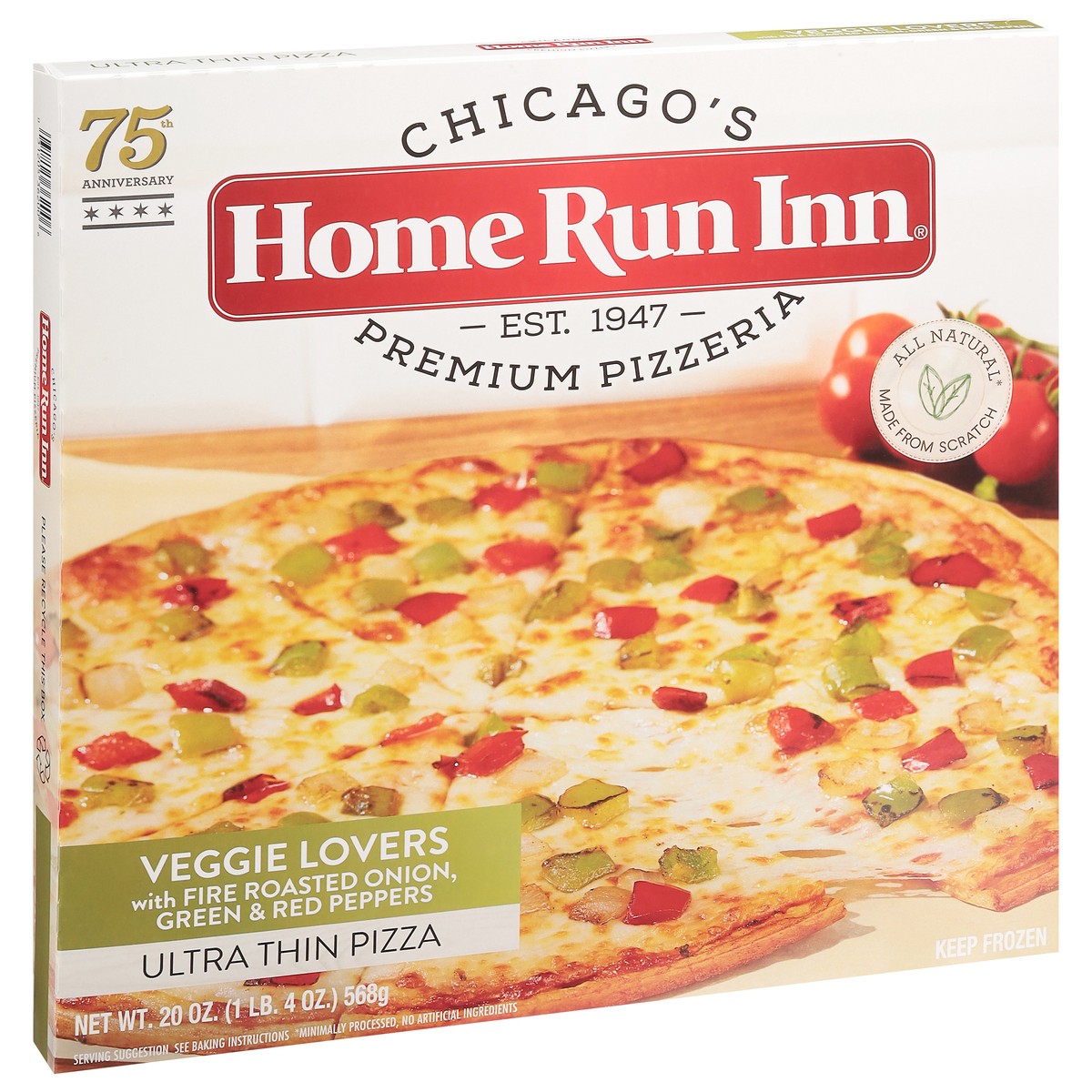 slide 4 of 12, Home Run Inn Ultra Thin Veggie Lovers Pizza 20 oz, 20 oz