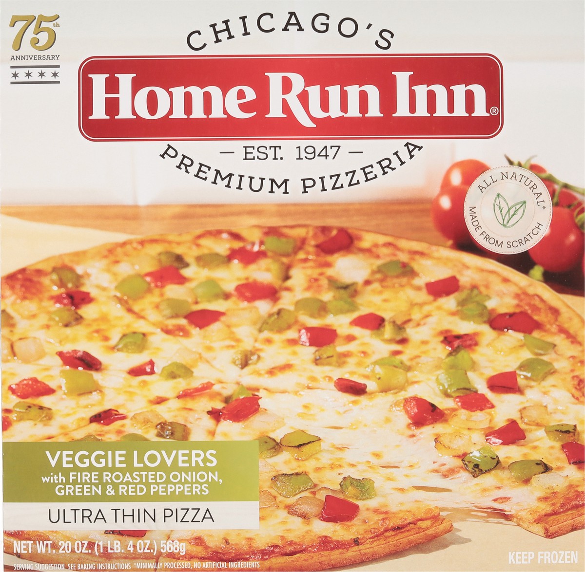 slide 7 of 12, Home Run Inn Ultra Thin Veggie Lovers Pizza 20 oz, 20 oz