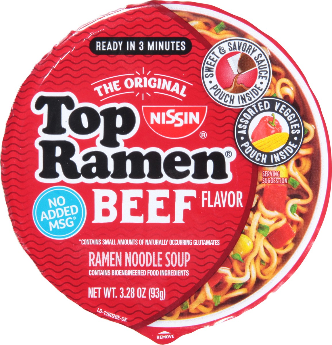 slide 7 of 9, Nissin Beef Top Ramen Bowl, 3.32 oz