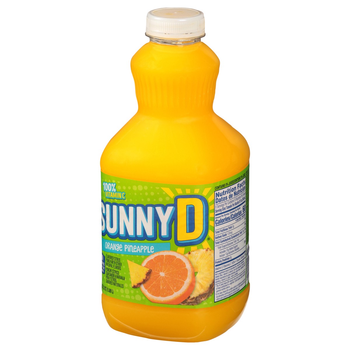 slide 7 of 13, Sunny D Sunnyd Orange Pineapple Juice Drink, 64 Fl Oz Bottle, 64 fl oz