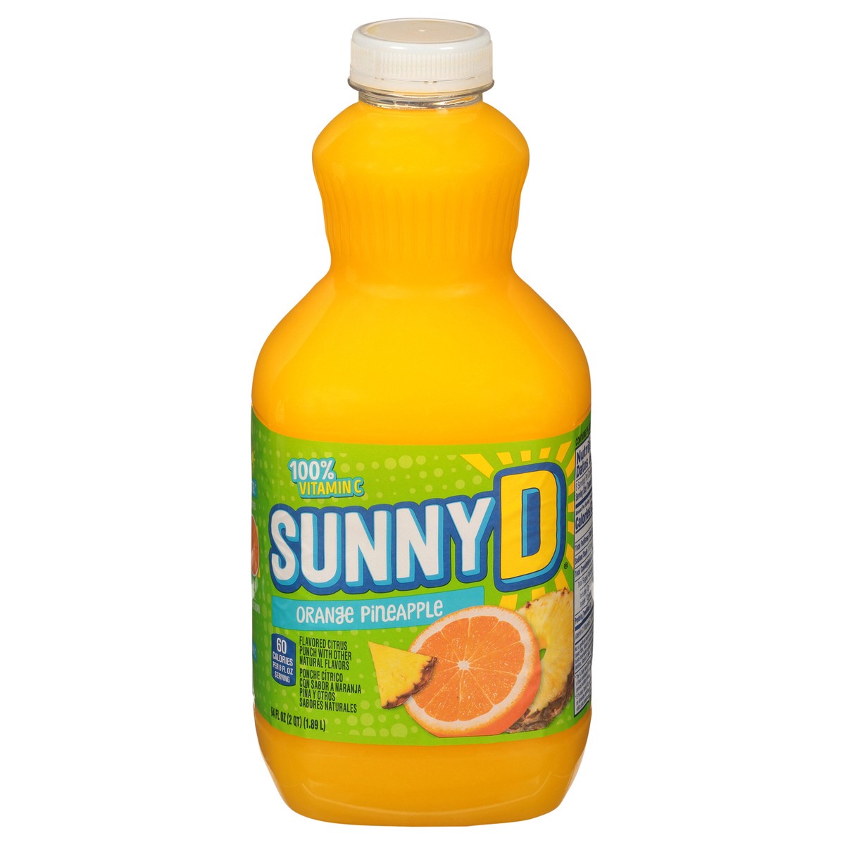 slide 1 of 13, Sunny D Sunnyd Orange Pineapple Juice Drink, 64 Fl Oz Bottle, 64 fl oz