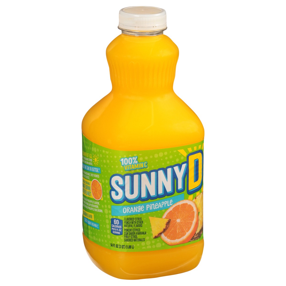 slide 8 of 13, Sunny D Sunnyd Orange Pineapple Juice Drink, 64 Fl Oz Bottle, 64 fl oz