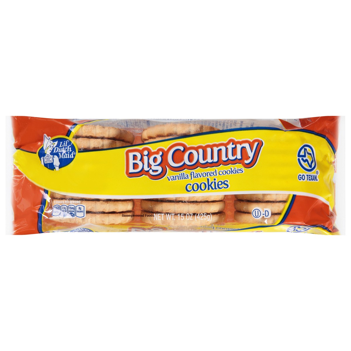 slide 1 of 1, Lil' Dutch Maid Big Country Vanilla Flavored Cookies 15 oz, 15 oz