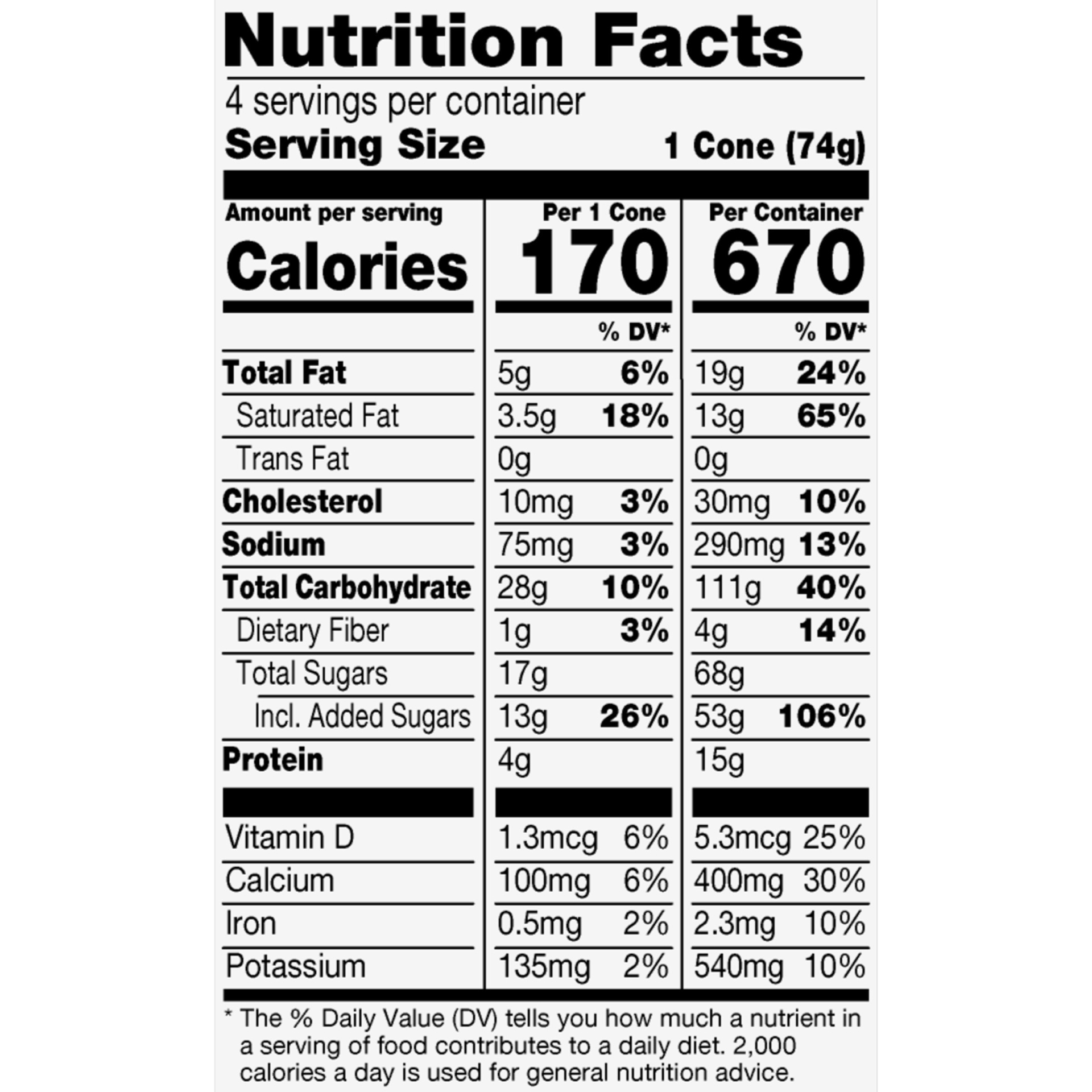 Skinny Cow Chocolate Fudge Ice Cream Cone 4 ct Shipt