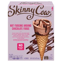 Skinny Cow Not Fudging Around Chocolate Fudge Ice Cream Cones 4 ea