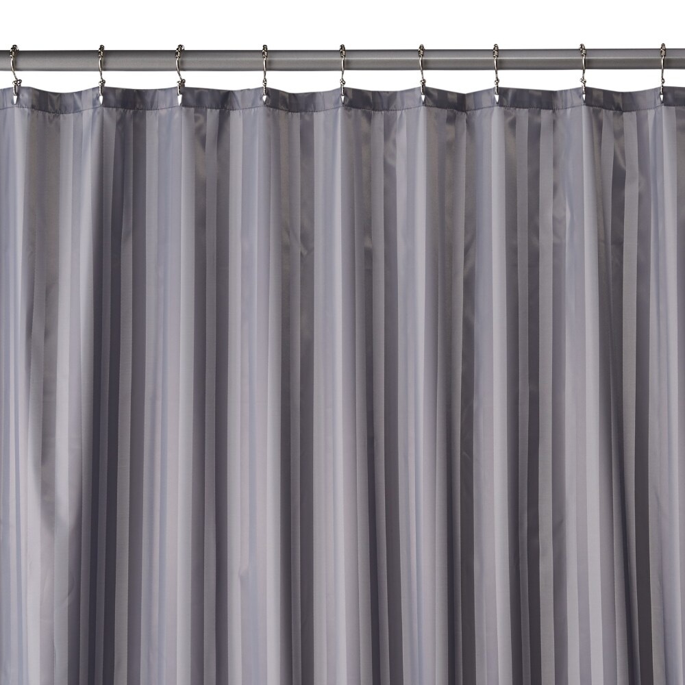 slide 1 of 1, HD Designs Satin Stripe Fabric Shower Curtain - Cloudburst, 72 in x 72 in