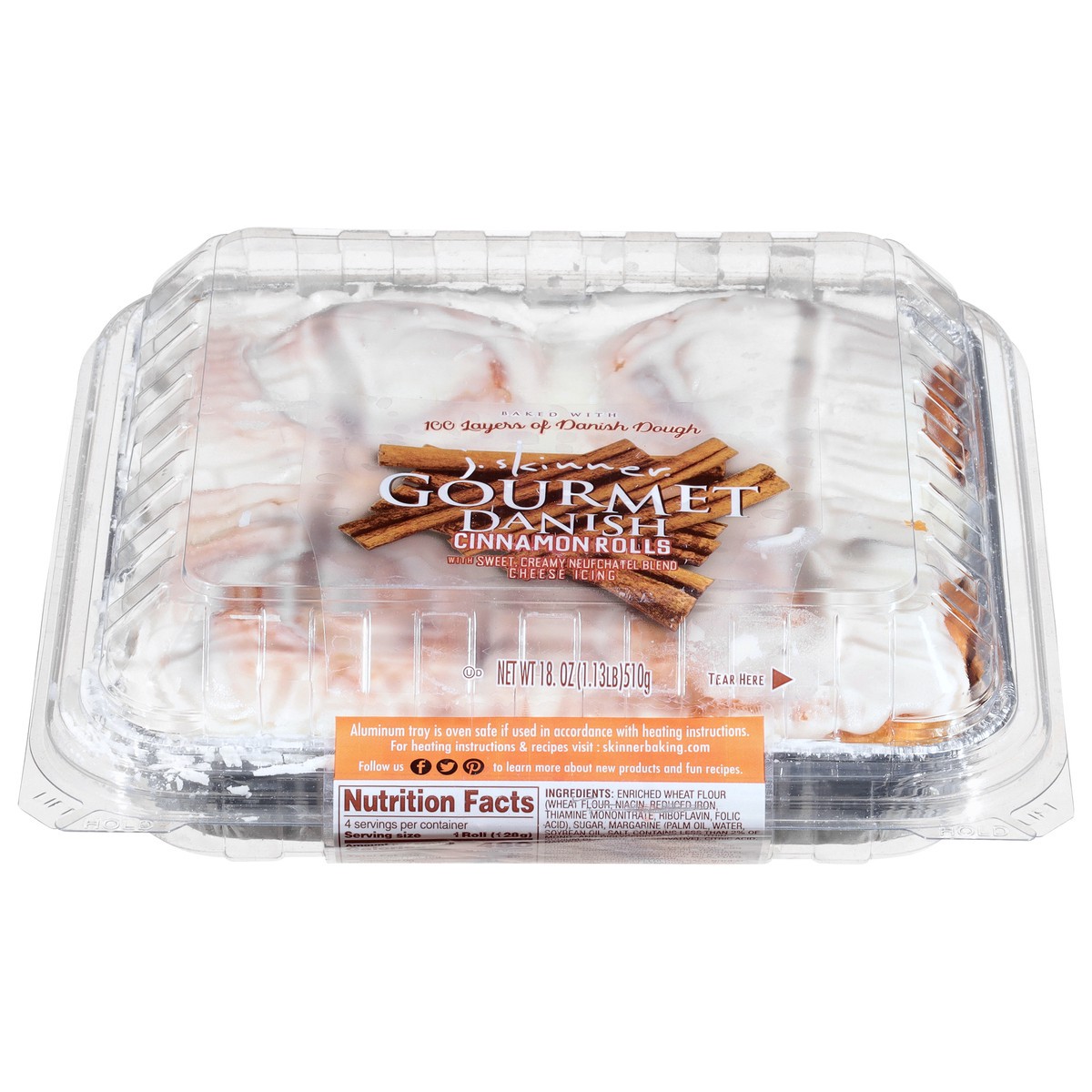 slide 1 of 14, J. Skinner Gourmet Cinnamon Rolls Danish 18 oz, 4 ct; 18 oz
