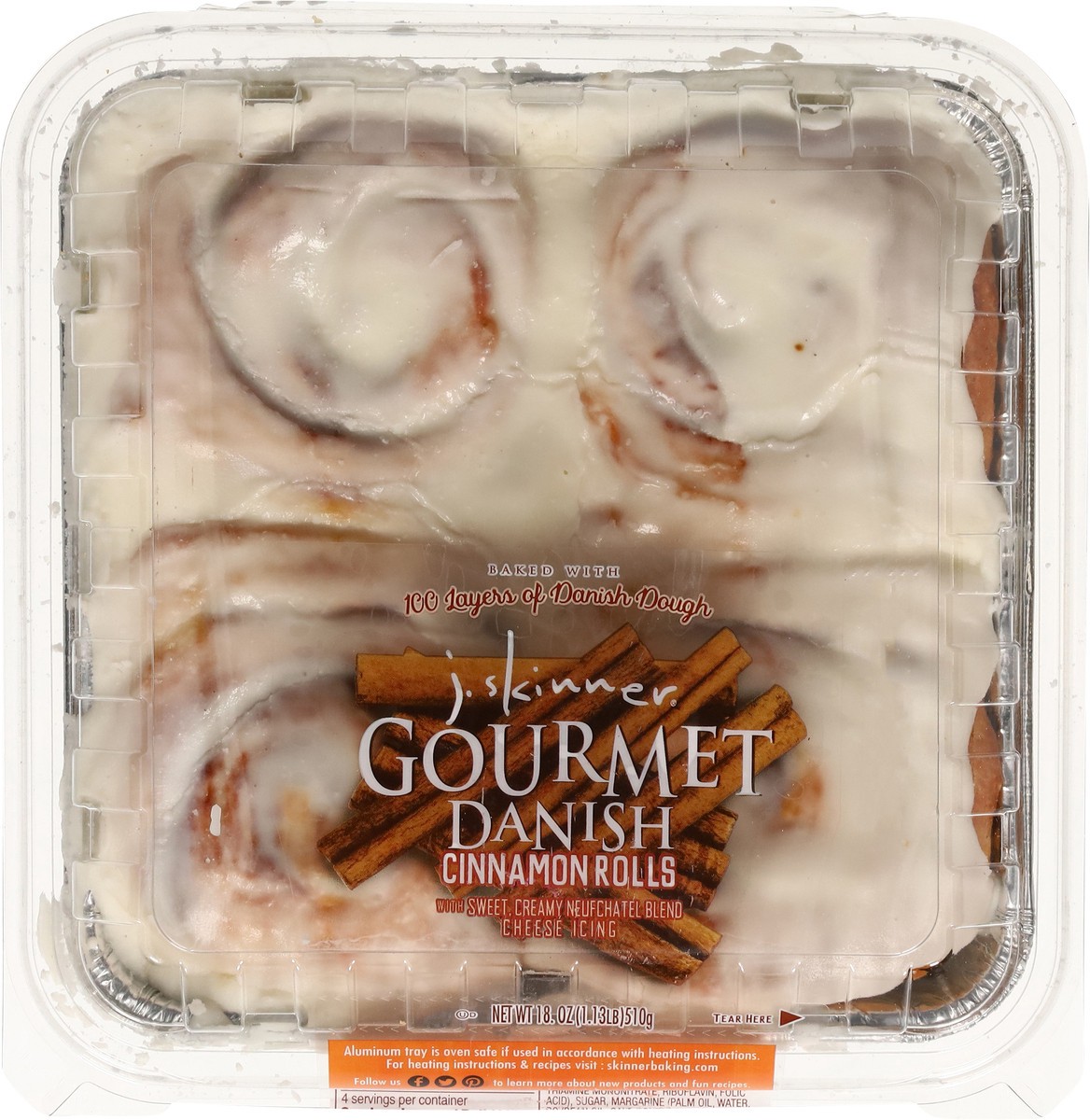 slide 2 of 14, J. Skinner Gourmet Cinnamon Rolls Danish 18 oz, 4 ct; 18 oz