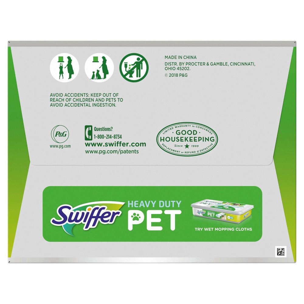 slide 5 of 16, Swiffer Sweeper Pet Heavy Duty Multi-Surface Dry Cloth Refills for Floor Sweeping and Cleaning - 32ct, 32 ct