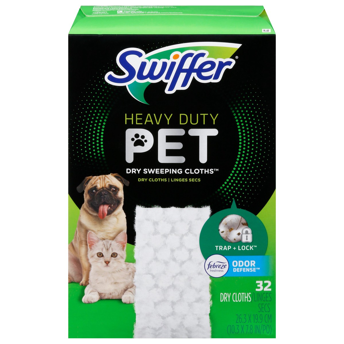 slide 1 of 9, Swiffer Sweeper Pet Heavy Duty Multi-Surface Dry Cloth Refills for Floor Sweeping and Cleaning, 32 count, 32 ct