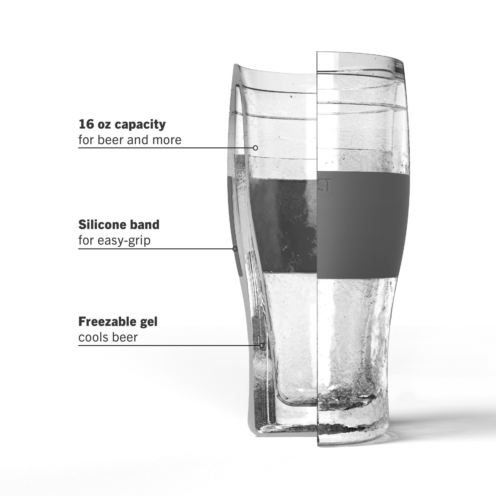 slide 4 of 5, HOST Beer Freeze Set of 2 Cooling Cups 1 ea, 2 ct; 32 oz