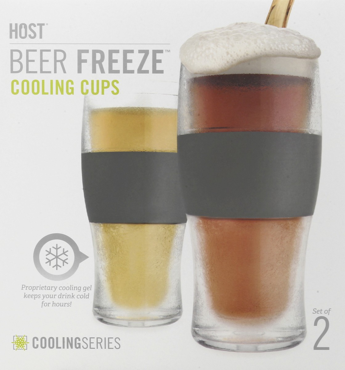 slide 1 of 5, HOST Beer Freeze Set of 2 Cooling Cups 1 ea, 2 ct; 32 oz