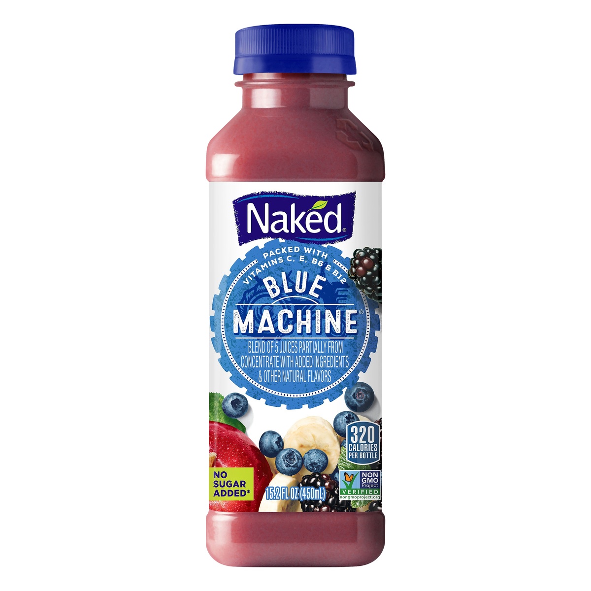 slide 1 of 4, Naked Blue Machine Juice Smoothie - 15.2 fl oz, 