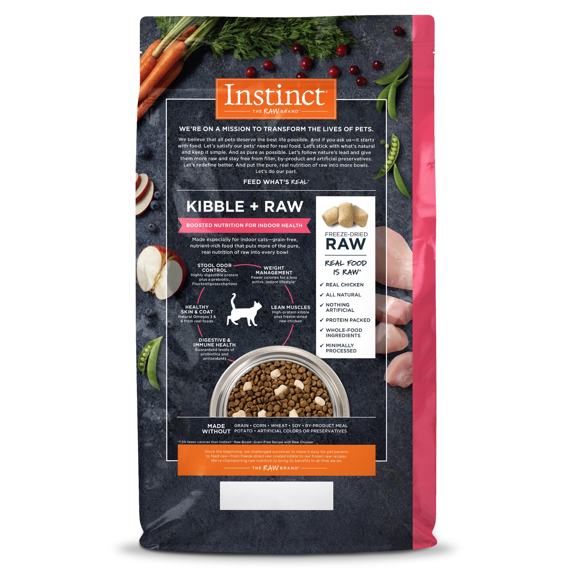 slide 7 of 7, Instinct Raw Boost Indoor Health Chicken Dry Cat Food, 5 lb. Bag, 5 lb