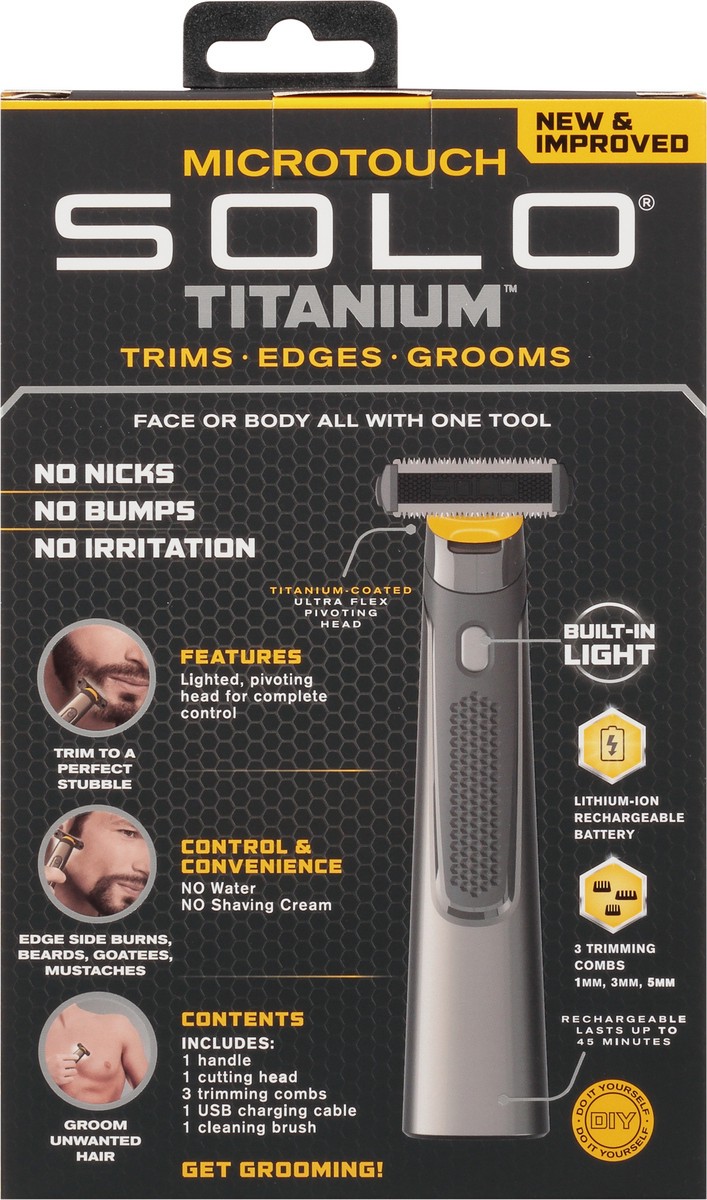 slide 3 of 9, Microtouch Solo Titanium Groomer, 1 ct
