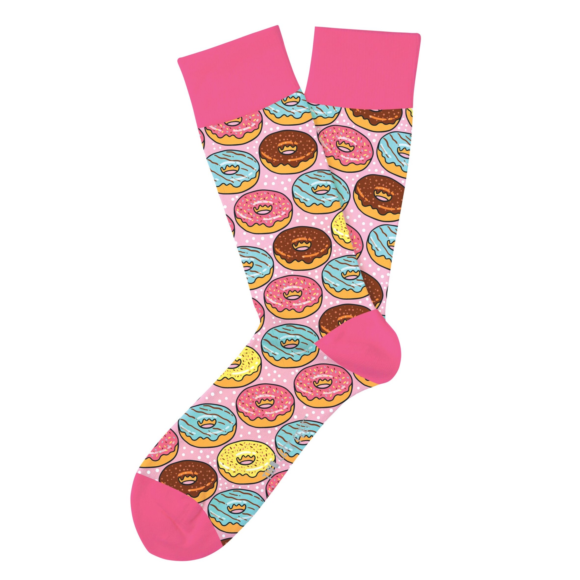 slide 1 of 1, Two Left Feet Donuts Big Feet Socks, 1 pair