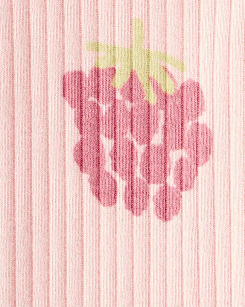 slide 2 of 3, Carter's Baby Girl Raspberry Print Cotton Pull-On Pants - Pink Pink 9M, 1 ct