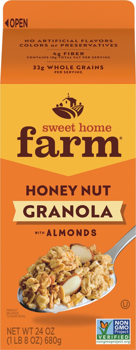slide 6 of 9, Sweet Home Farm Honey Nut Granola with Almonds 24 oz, 24 oz