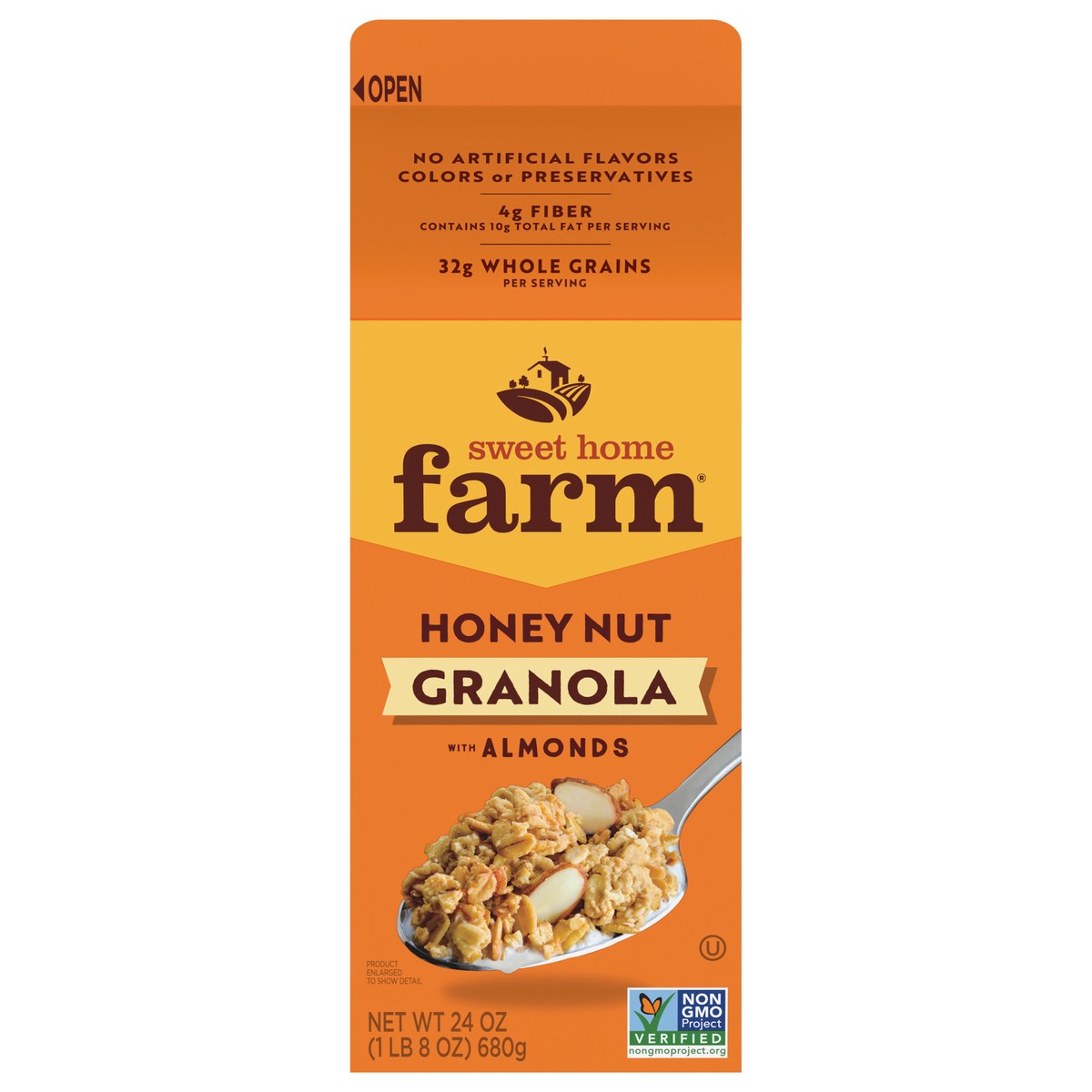 slide 1 of 9, Sweet Home Farm Honey Nut Granola with Almonds 24 oz, 24 oz