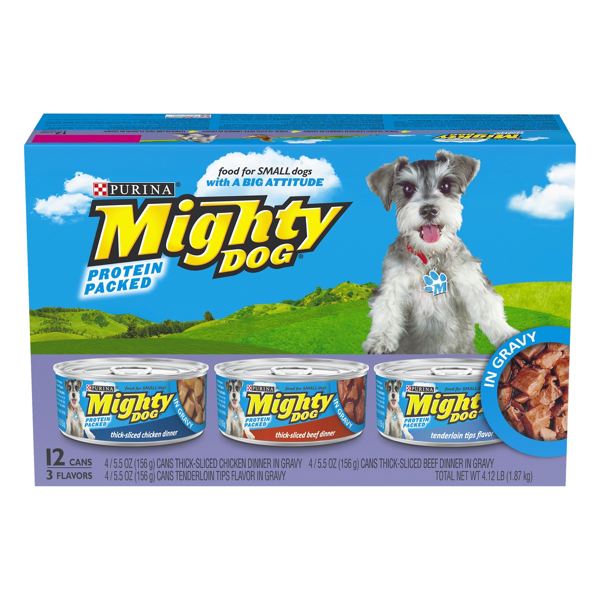 slide 1 of 1, Purina Mighty Dog Wet Dog Food Prime Cuts Variety Pack, 12 ct; 5.5 oz