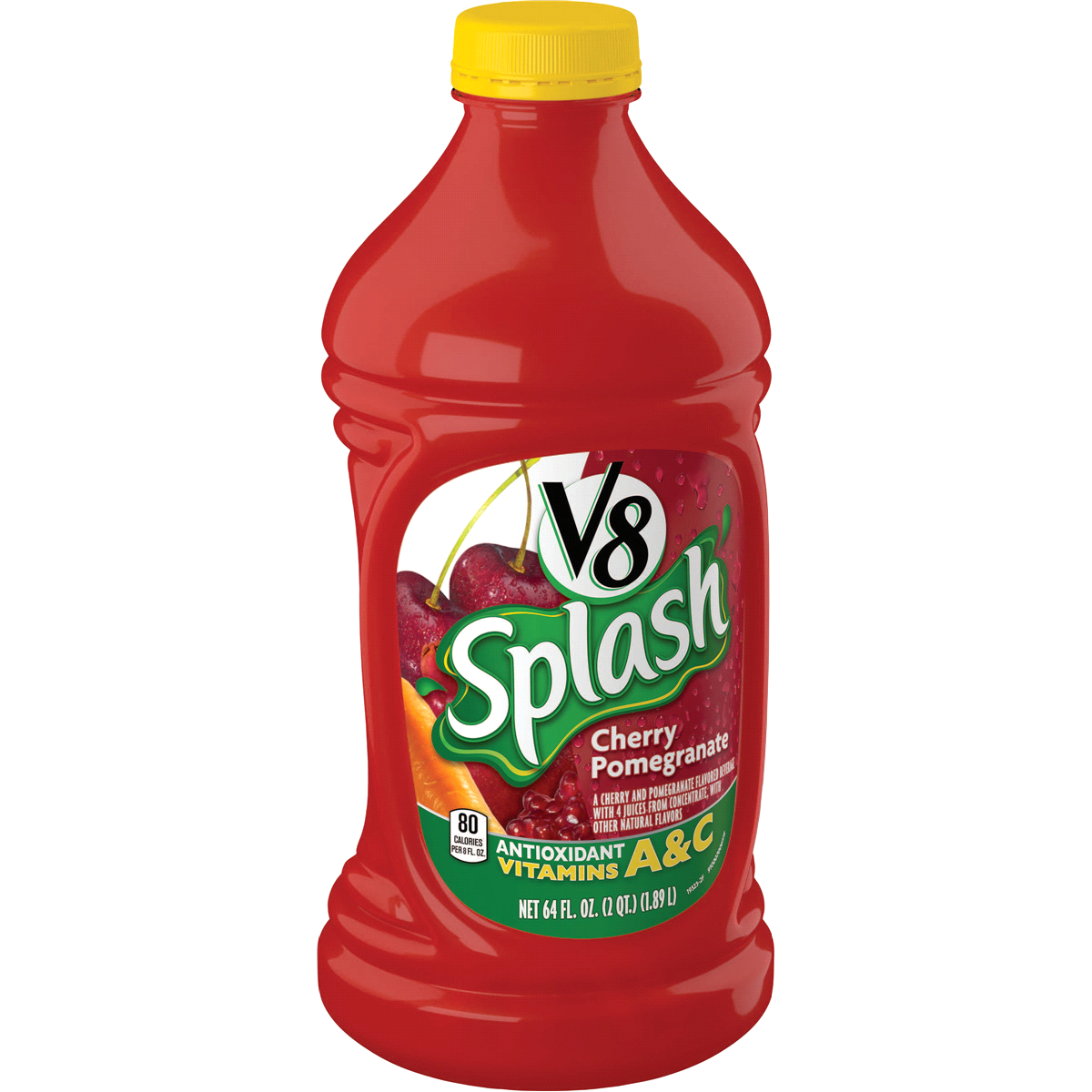 slide 6 of 13, V8 Splash Cherry Pomegranate Flavored Juice Beverage, 64 fl oz Bottle, 64 fl oz