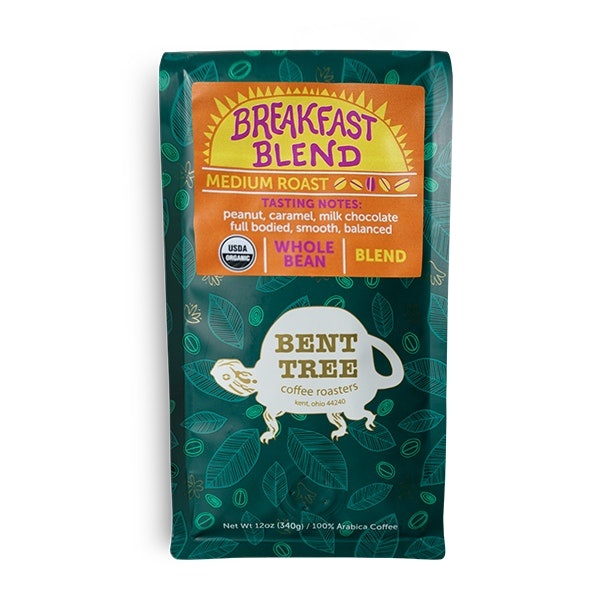 slide 1 of 1, Bent Tree Coffee Breakfast Blend Whole Coffee Bean, Medium Roast, 1 ct