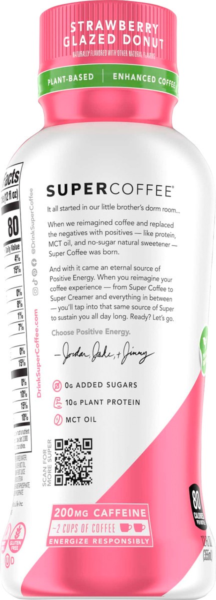 slide 8 of 9, Super Coffee Strawberry Glazed Donut Super Coffee - 12 fl oz, 12 fl oz