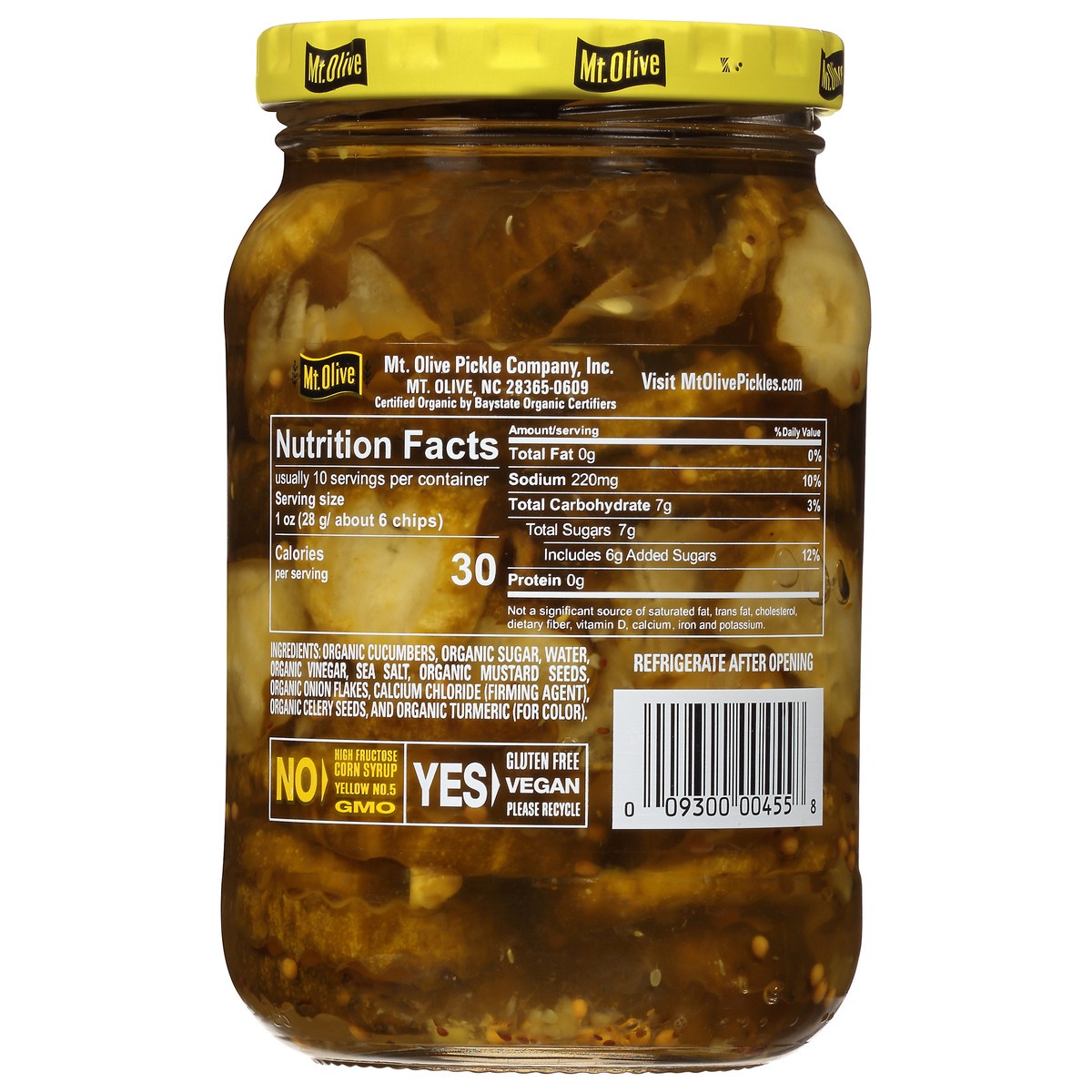 slide 9 of 13, Mt. Olive Organic Bread & Butter Pickle Chips, 16 fl oz